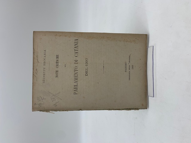 Note critiche sul Parlamento di Catania del 1397